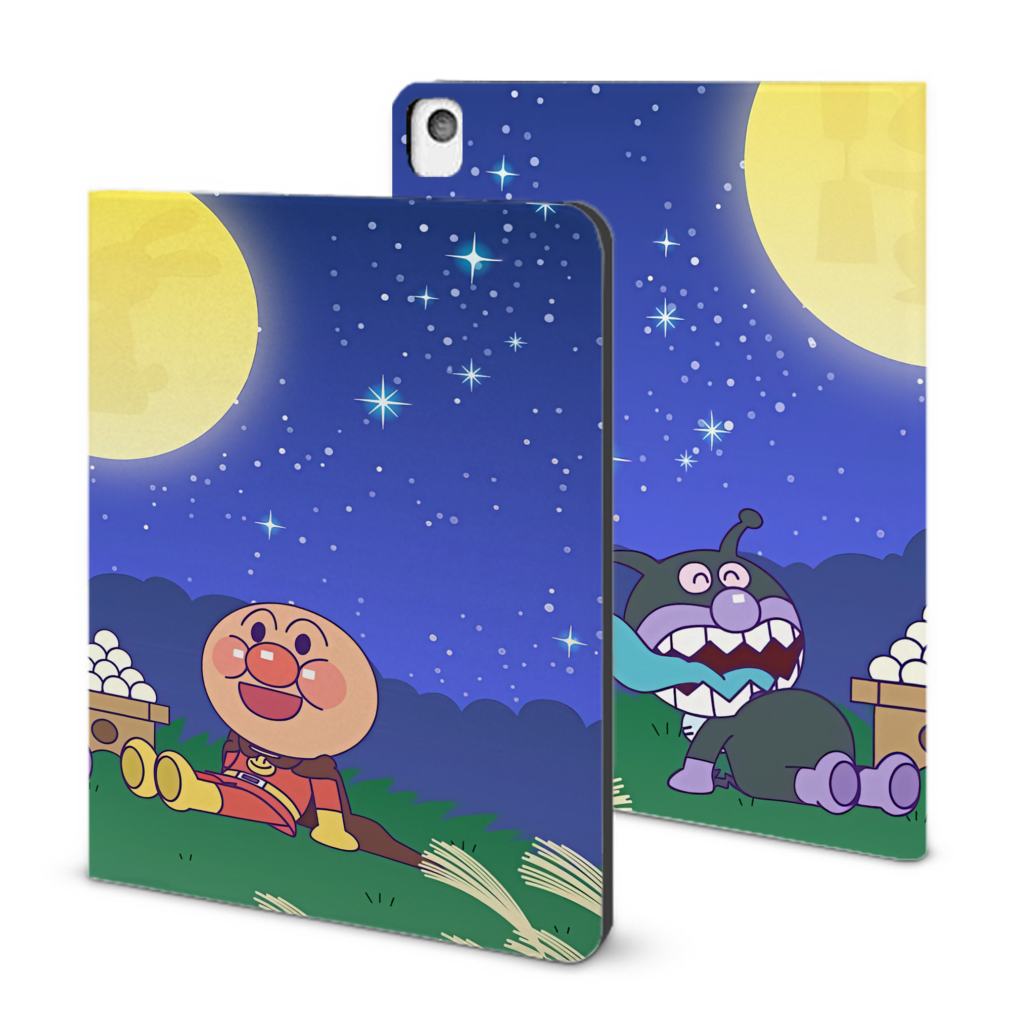 （画像用） アンパンマン Anpanman IPadケース ペンホルダー付き ブックスタイルデザイン